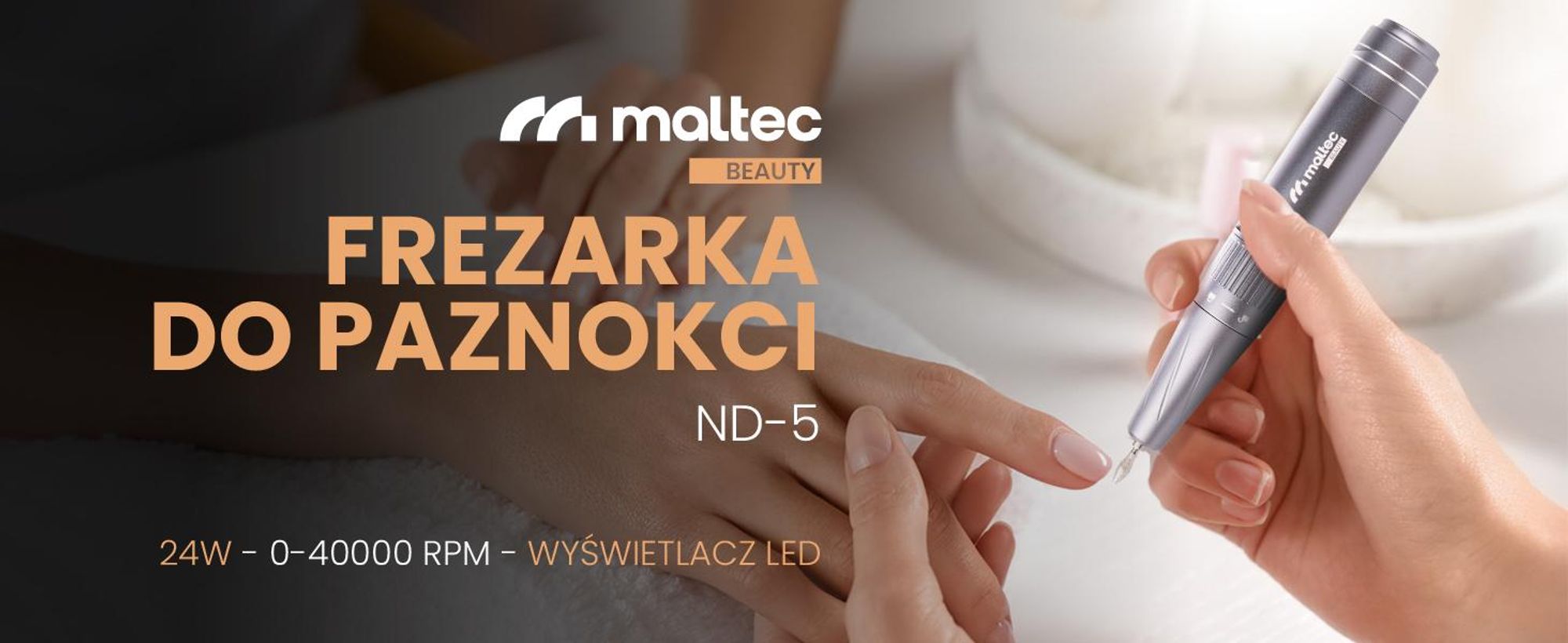 Mocna frezarka do paznokci z zestawem bitów oraz funkcją Twist Lock