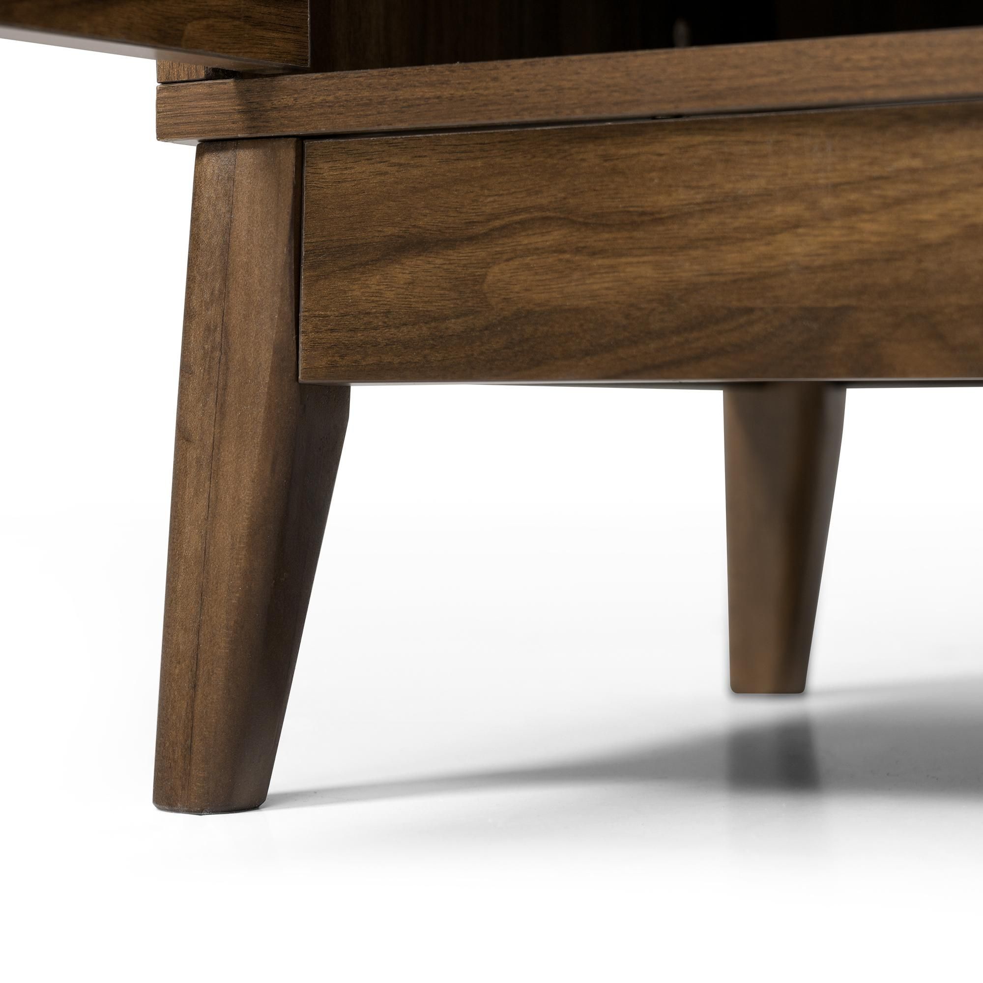 Flieks Kommode Wohnzimmerschrank mit Schubladen und offenem Staufach, Anrichte Sideboard mit Tür und verstellbaren Einlegeböden, Oak
