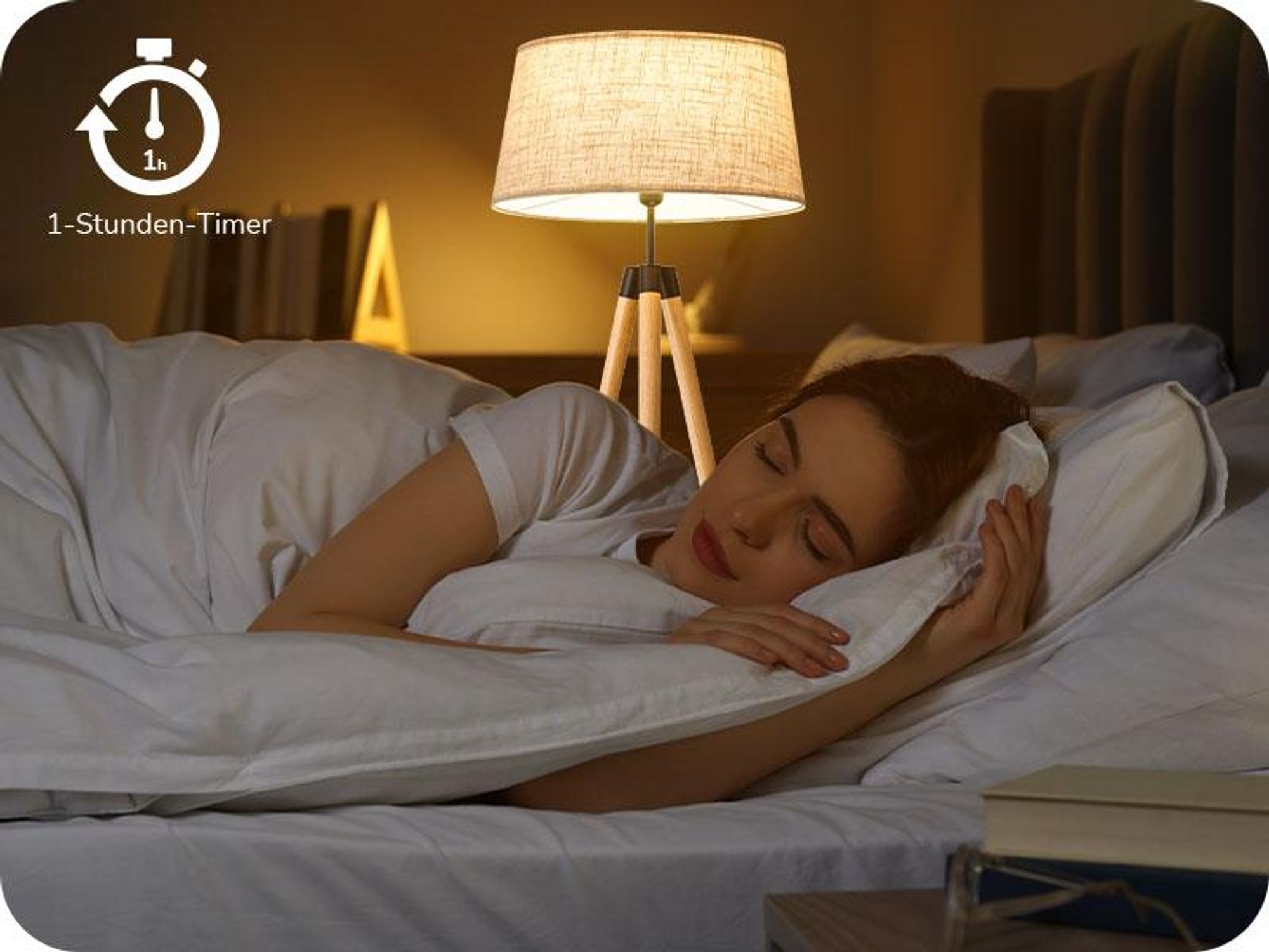 EDISHINE Stehlampe Dimmbar mit Fernbedienung&Glühbirne, mit 1H-Timer, Stehleuchte mit Fußschalter