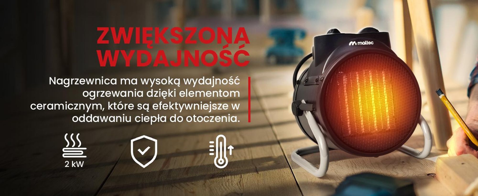 Nagrzewnica elektryczna promiennik z termowentylatorem