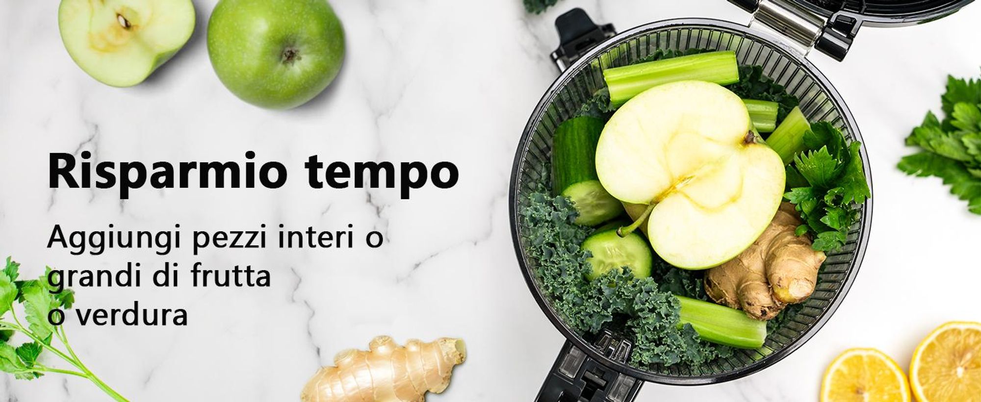 Estrattore di succo lento LINKChef SJ-052-EU-BL, adatto per frutta e verdura, dotato di triplo sistema di filtrazione, facile da pulire - Nero