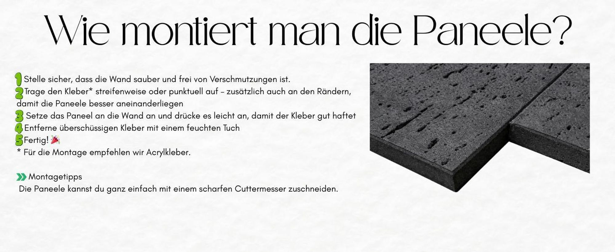 3D-Wandpaneele Beton Grau | Dekorative Wandverkleidung in Betonoptik | Polystyrol | 96 x 48 cm | 6 Stück | Moderner industrieller Stil