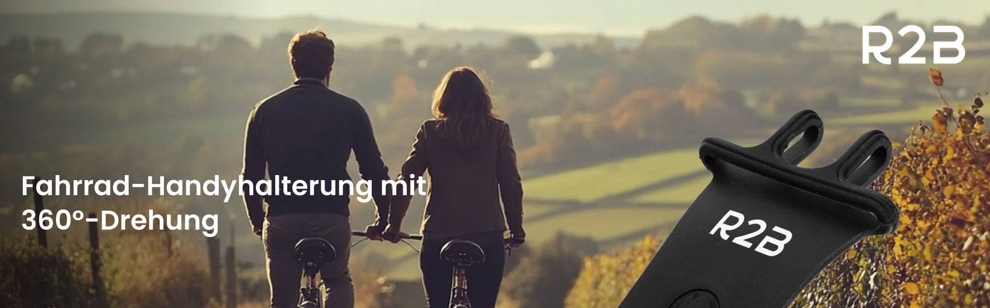 R2B Handy Halterung Fahrrad - Universal elastisch fahrrad Handyhalterung, Handyhalter fahrrad für Mountainbikes, Motorräder und Motorroller