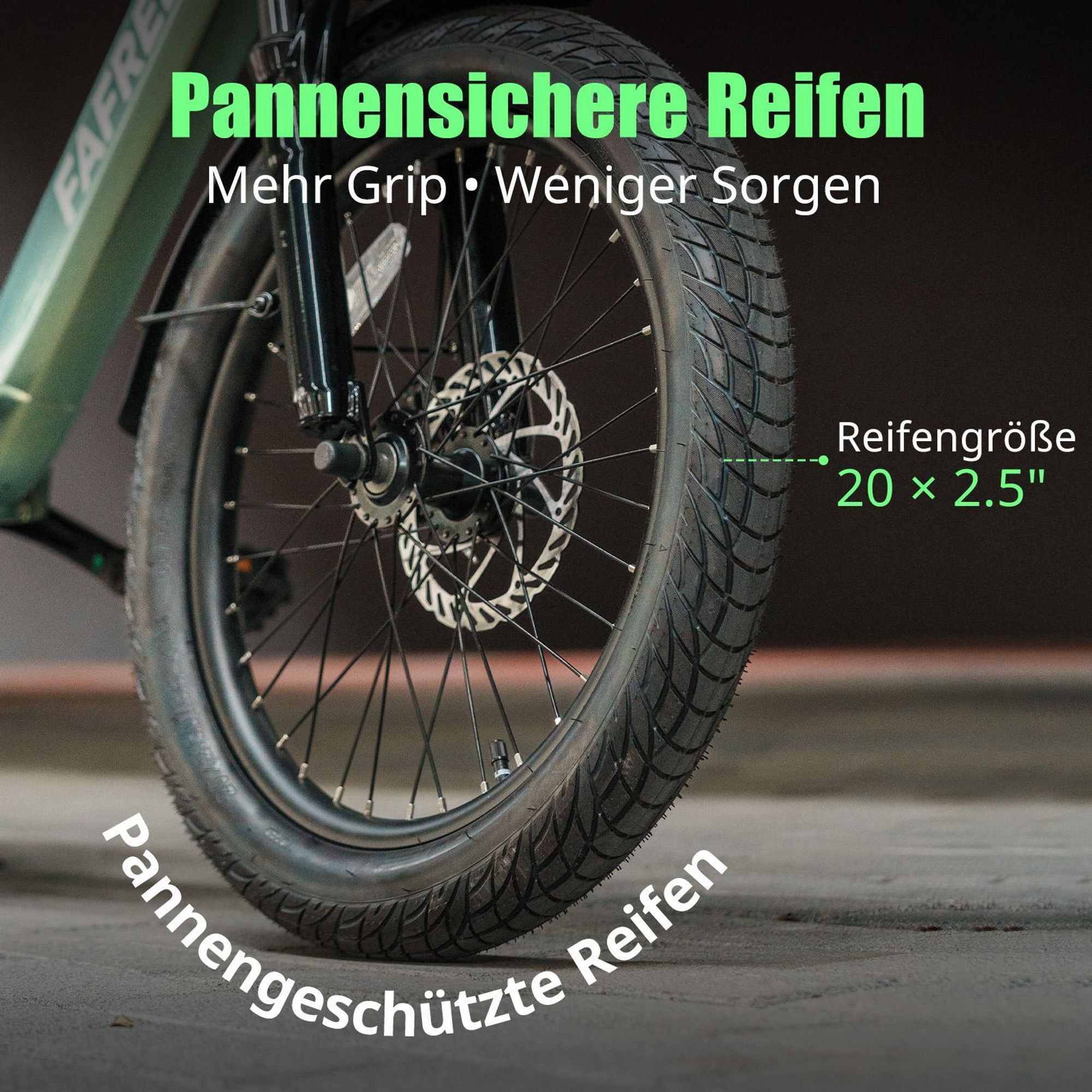 FAFREES F20 Flex Elektrofahrrad, 250-W-Motor, 36-V-20-Ah-Akku, Reichweite 75–100 km, mechanische Scheibenbremsen – Gunmetal