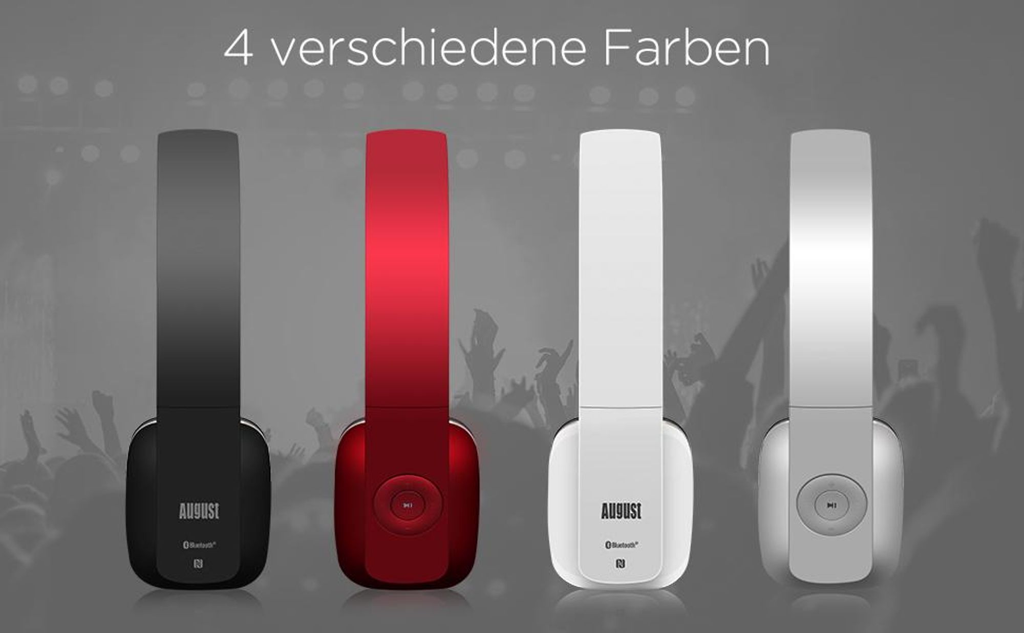 Ohraufliegend Kopfhörer Bluetooth Wireles Stereo Wiederaufladbar - August EP636B