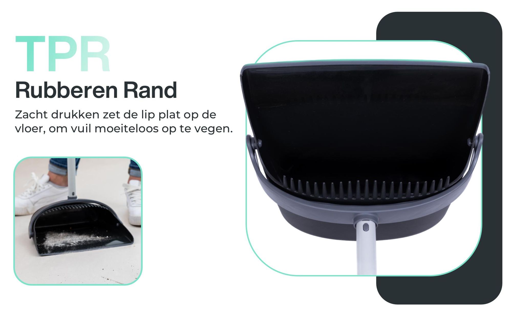 TPR-rand op het blik voor makkelijk opvegen