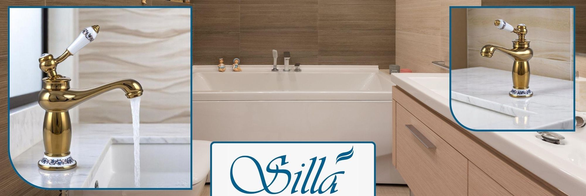 Silla, Gold, Armatur, Bad, Spültischarmatur, Wasserhahn Bad, Wasserhahn, Messing