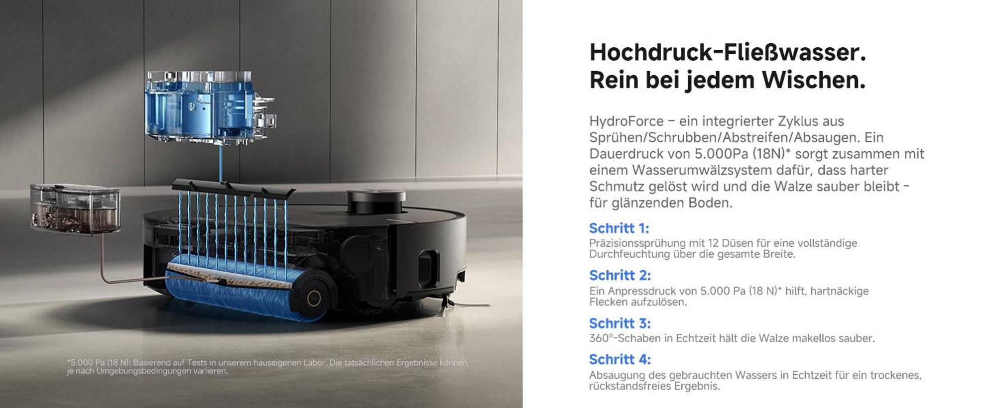 MOVA Z70 Ultra Roller Complete Saug- und Wischroboter mit automatischer Entleerung, selbstreinigendem Walzenmopp, 36.000 Pa