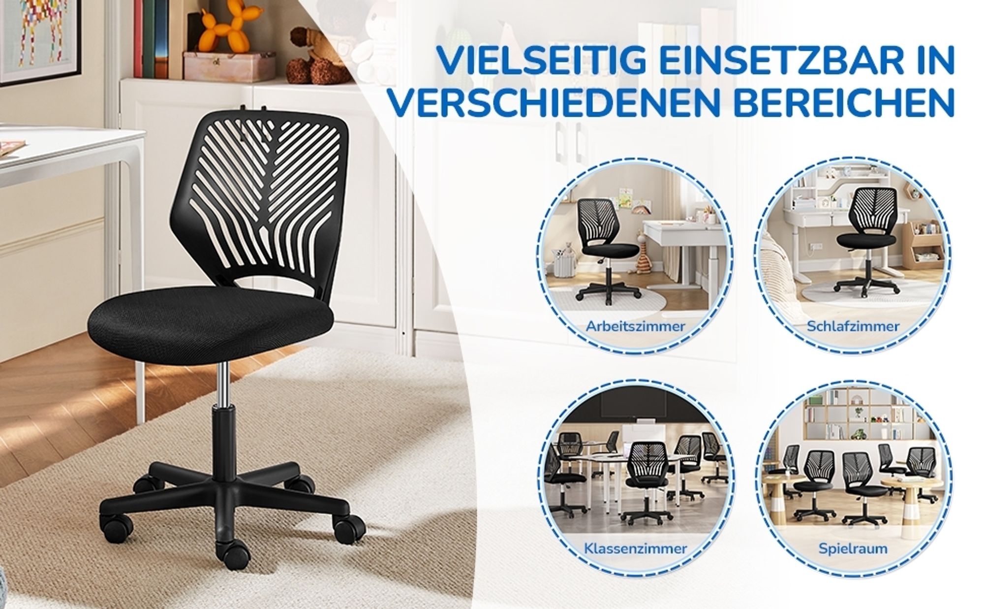 Stuhl für Arbeitszimmer, Schlafzimmer, Klassenzimmer und Büro