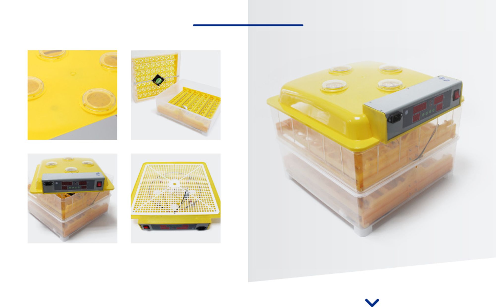 Wiltec Automatische Brutmaschine für 112 Eier, Inkubator mit vollautomatischem Wendesystem, Brutautomat mit Temperatursteuerung und Feuchtigskeitsregulierung, Brutkasten zum Eier ausbrüten