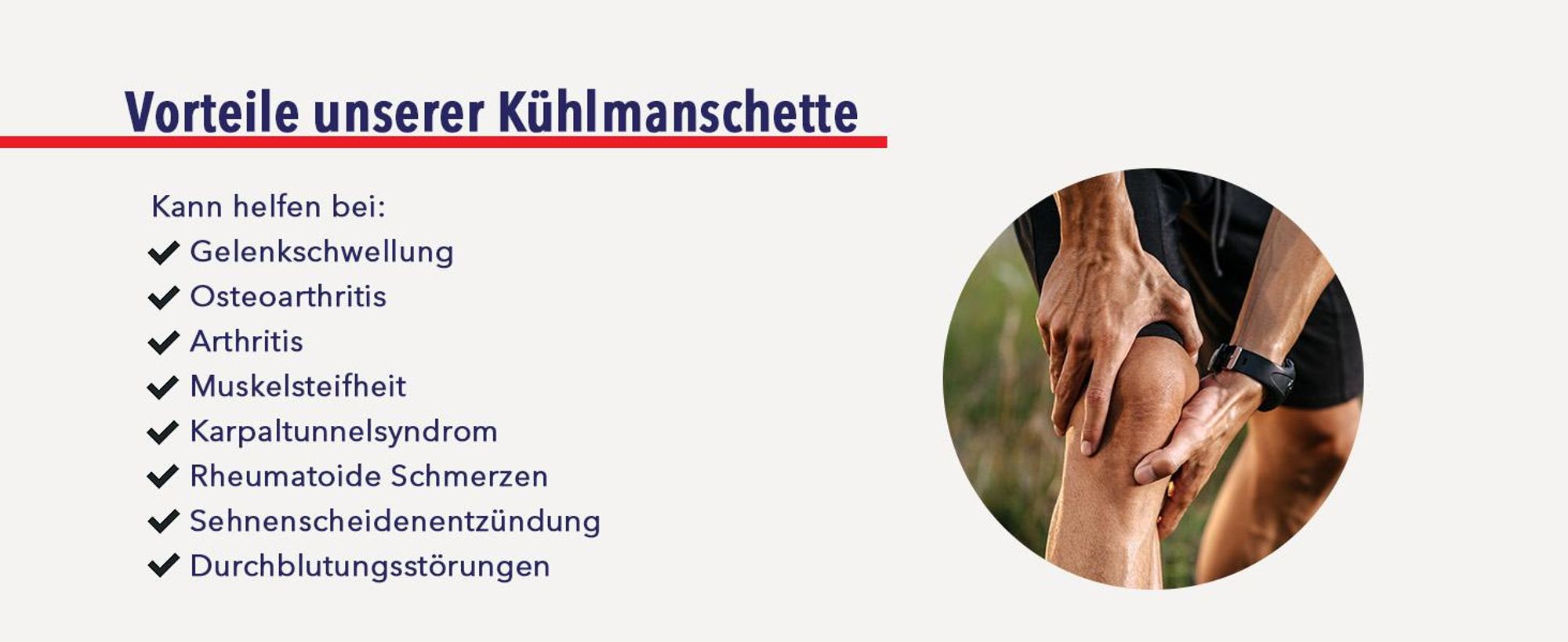 IEA Medical Kühlmanschette Ellbogen & Knie XL 360° Gel-Sleeve, kühlende Bandage für Sprunggelenk, Wade & Arm wiederverwendbar