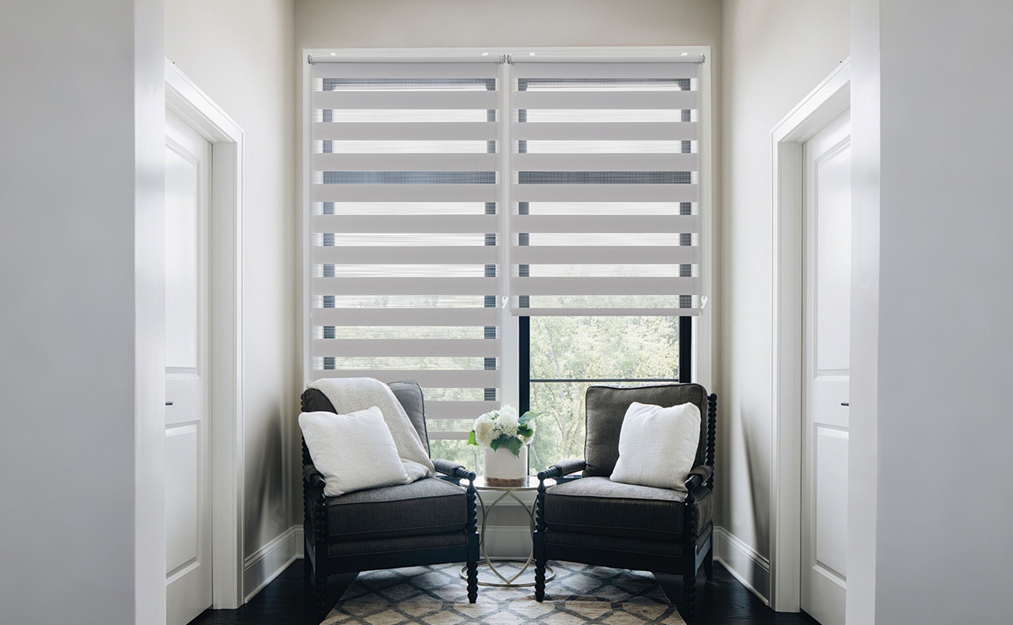 Sekey Doppelrollo 60×120 cm Thermorollo Ohne Bohren duo Rollo Seitenzugrollo Verdunkelungsrollo Klemmfix FensterrolloGrau