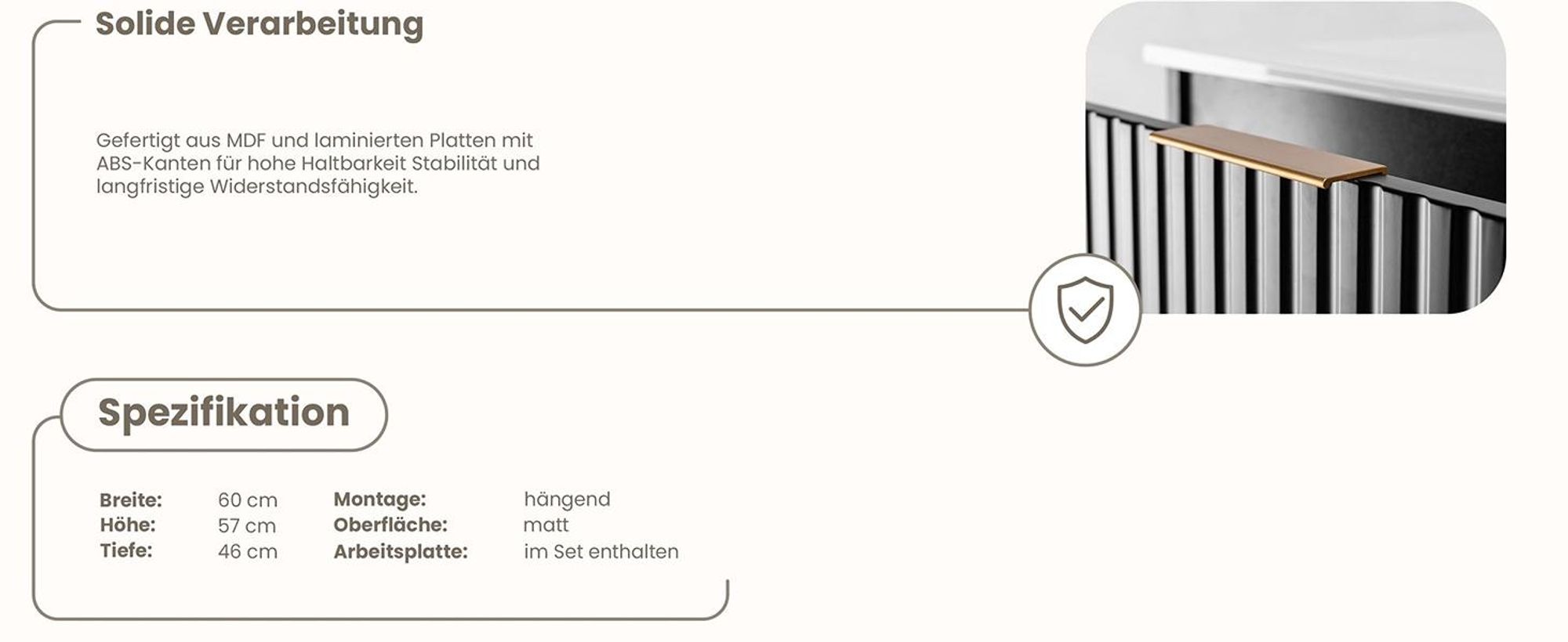 RODAN, Badmöbel, Badschrank, Badezimmermöbel, Badezimmer, MODERN, Waschbeckenunterschrank