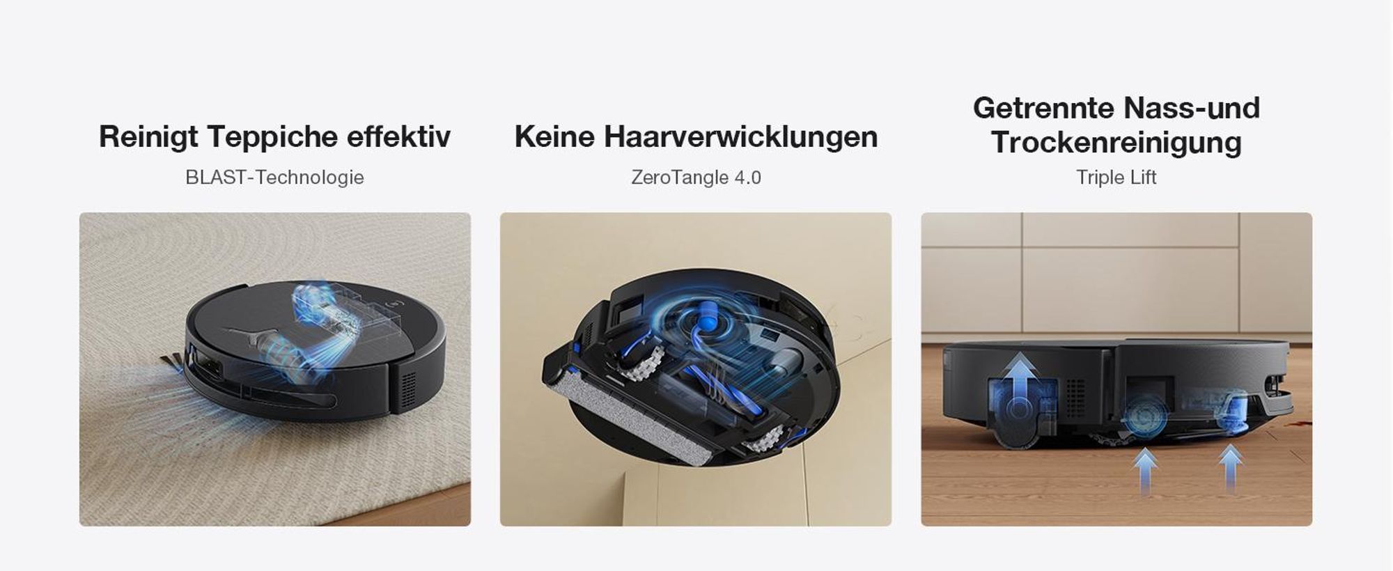 ECOVACS DEEBOT T90 PRO Omni 30.000Pa Saugroboter mit 2pcs Original-Reinigungslösung, Staubsauger Roboter mit Wischfunktion, Schwarz