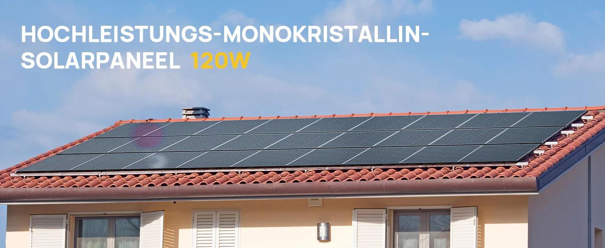 AFERIY 120W Solarpanel – Monokristallin, IP68, MC4 für Wohnmobil & Garten