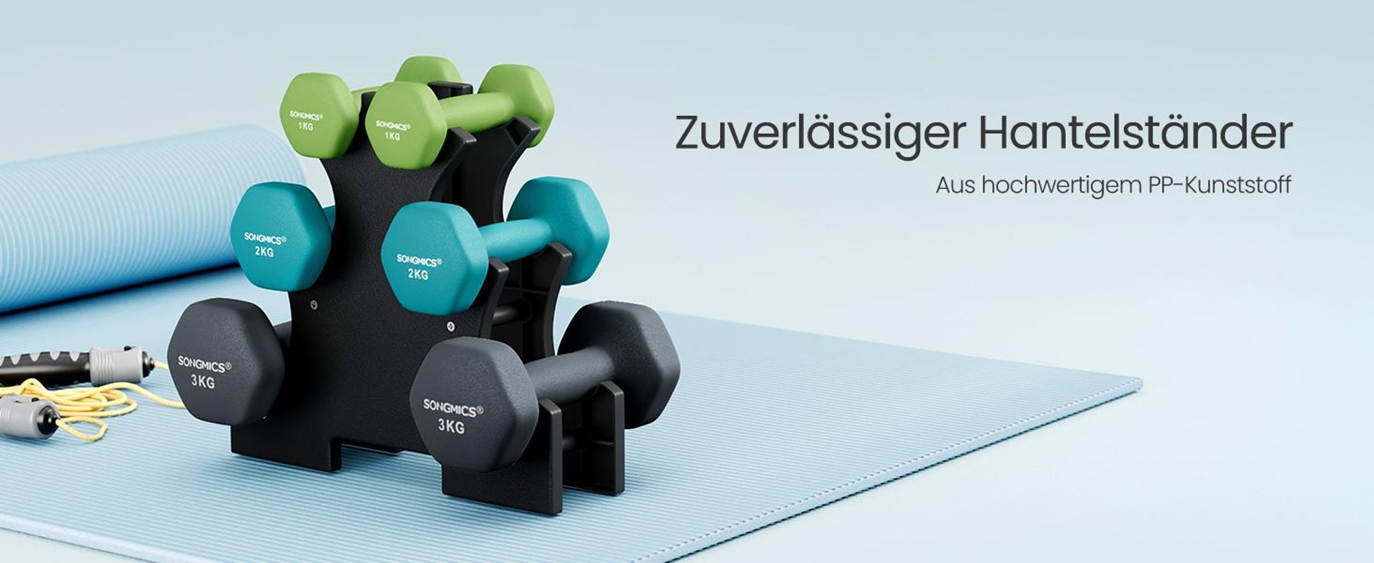 SONGMICS Hantel-Set Kurzhanteln, Hantel Set 12kg, Hexagon, Neopren Hanteln