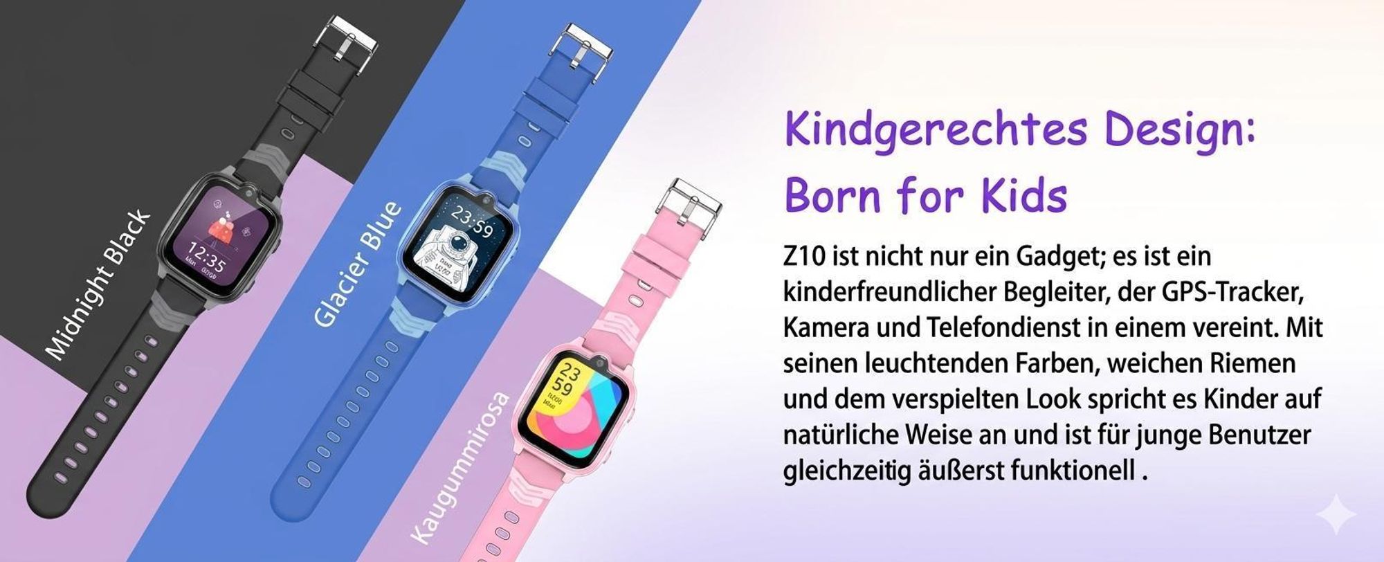 Blackview Z10 Kinderuhr smartwatch, GPS und 4G-Videoanrufe smartwatch, Bluetooth, IP67, 1.83" IPS, 1GB+8GB, 680mAh, Gravitysensor, LBS+WiFi+GPS, SOS