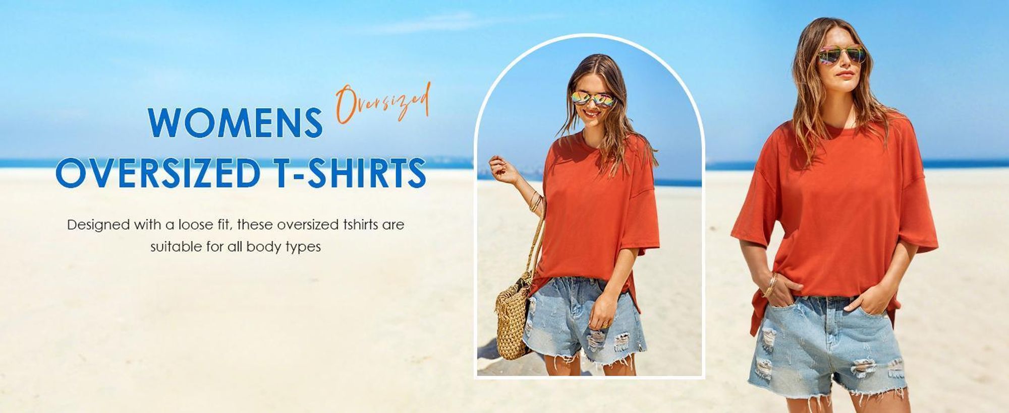 Locker sitzendes Damen-T-Shirt, kurze Ärmel, Rundhalsausschnitt, Seitenschlitze