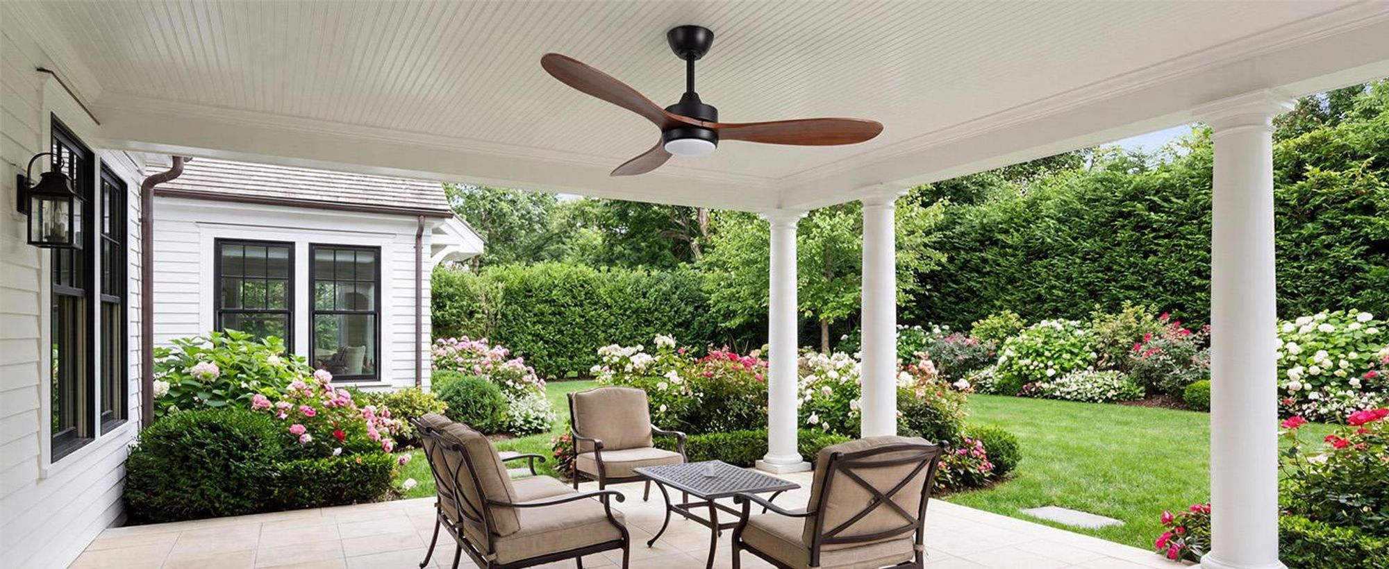 Tribesigns 106 cm Moderner Deckenventilator mit Licht, Fernbedienung, Dimmbarer LED-Beleuchtung, 3-Blatt-Smart-Reversibler Lüfter, Leisem DC-Motor