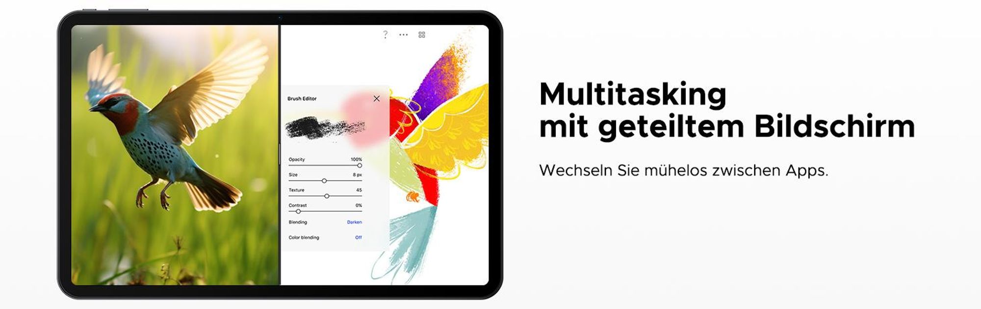 POCKAM P13 Tablet Android 16, 13 Zoll 120 Hz, 48(8+40)GB + 128GB/TF 2TB, 12000mAh, 5G WiFi, mit Stift/Maus/Tastatur, 13MP+8MP/Widevine L1/Gemini AI