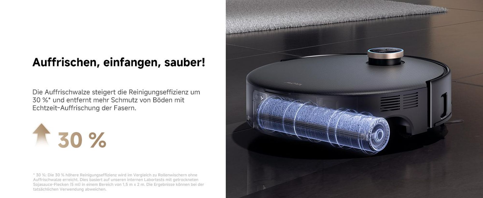 MOVA Z60 Ultra Roller Complete Saugroboter 28.000 Pa, HydroForce™ Hochdruck-Wischen, AutoShield™ Teppichschutz, StepMaster™ 2.0, FlexScope™ Navigation