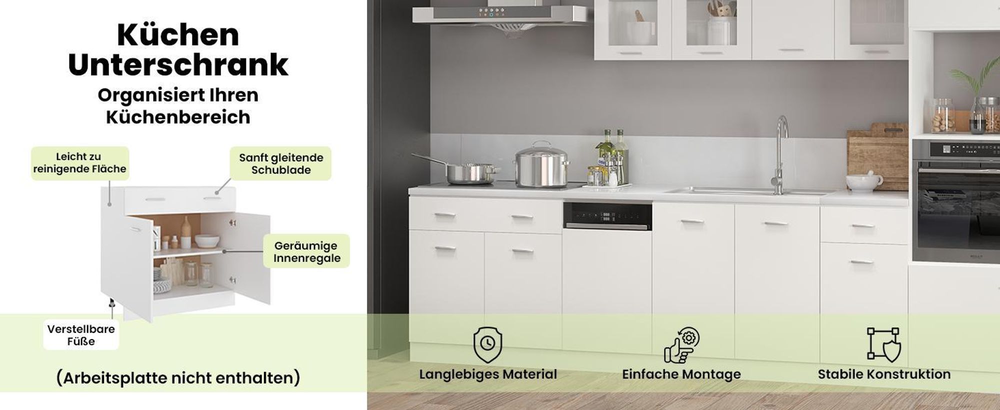 vidaXL Schubunterschrank Lyon Weiß 80x46x81,5 cm Holzwerkstoff