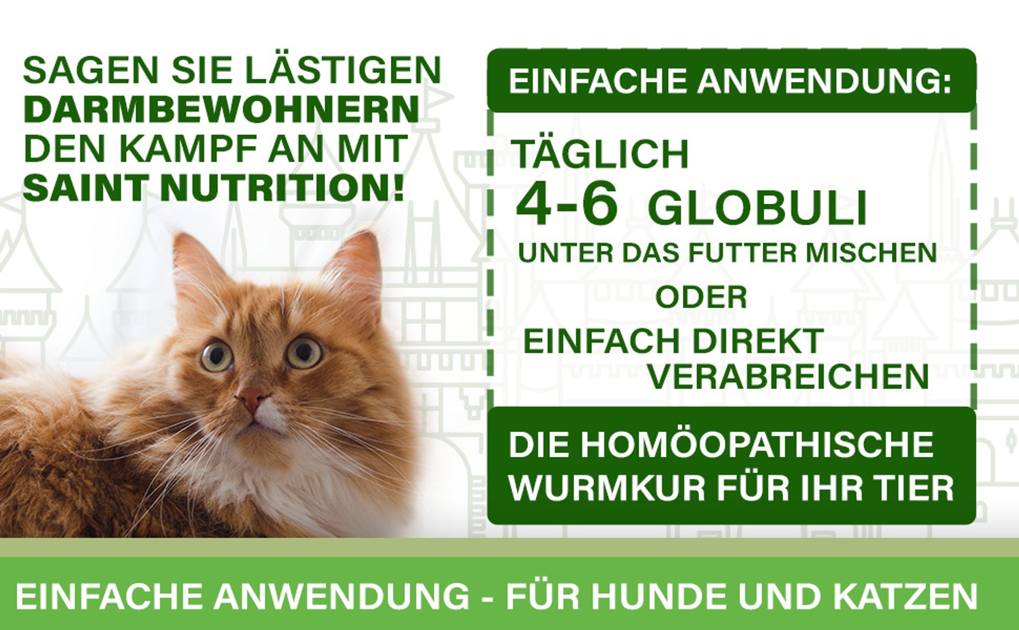 Saint Nutrition® Wurm Kügelchen - Wurmmittel Hund - entwurmen für Hunde - mit natürlichen Inhaltsstoffen - Wurmkur - für Hunde und Katzen