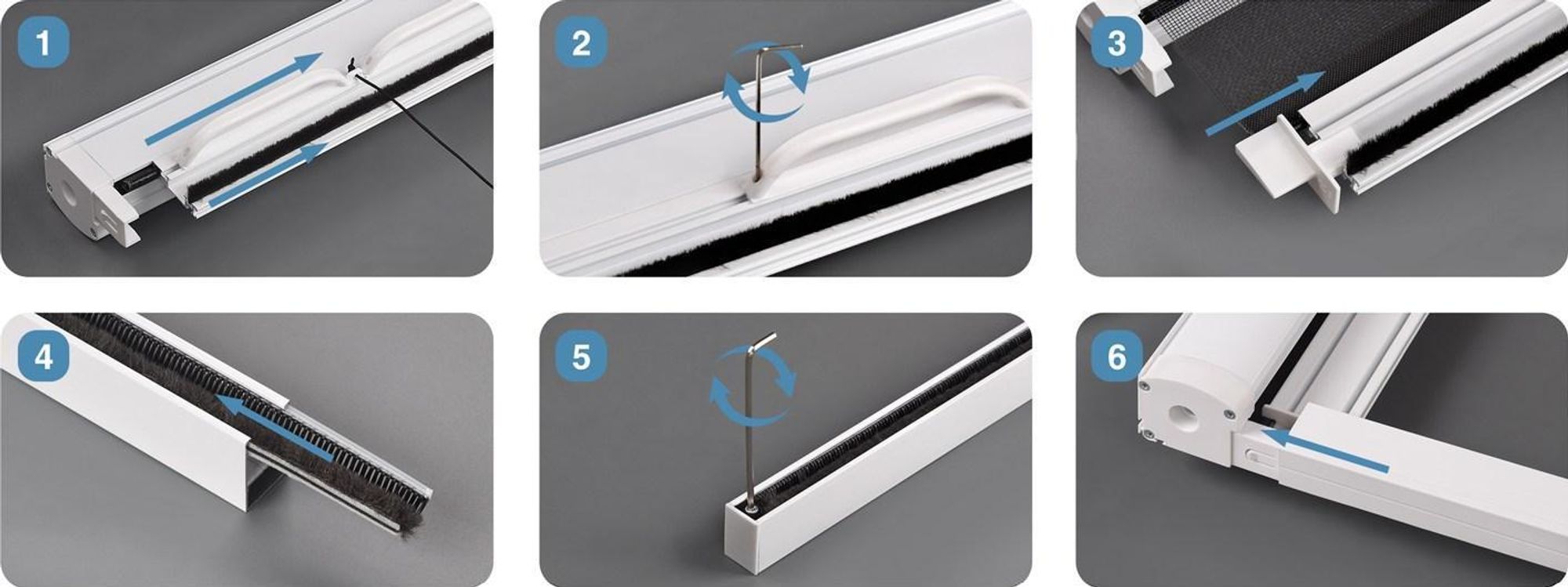 Fliegengitter Rollo Fenster 96x100cm weiß JALOUSIESCOUT