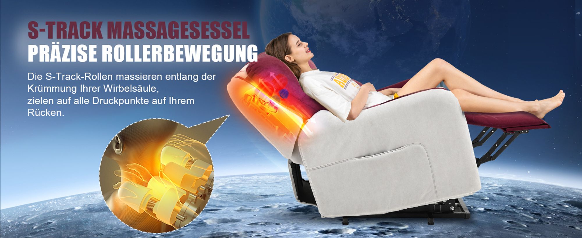 COMHOMA Elektrischer Relaxsessel Massagesessel mit Power Lift, mit SL-Massagefunktion, Ruhesessel Fernsehsessel Fernbedienung mit USB-Anschluss