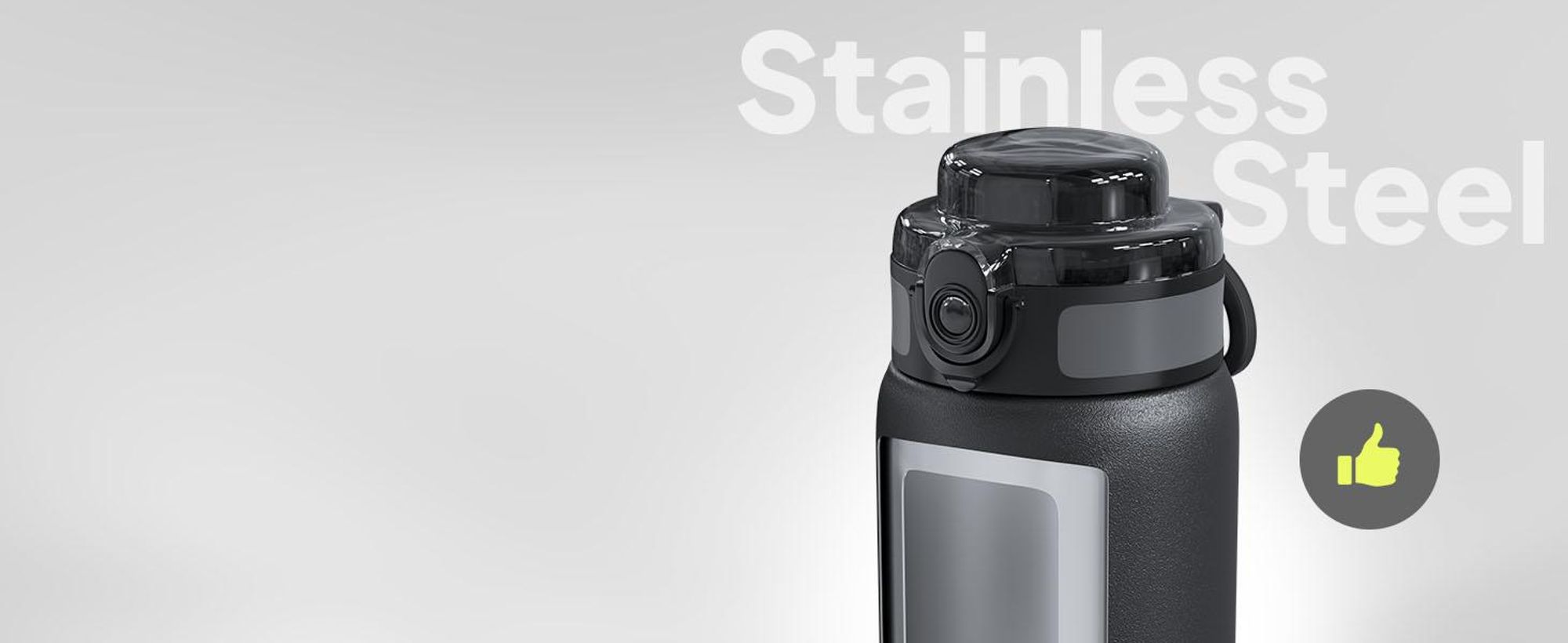 ZIPRO Edelstahl Trinkflasche 1000 ml Schwarz - Thermosflasche 1 Liter Isoliert Doppelwandig Auslaufsicher BPA-Frei Sport Wasserflasche