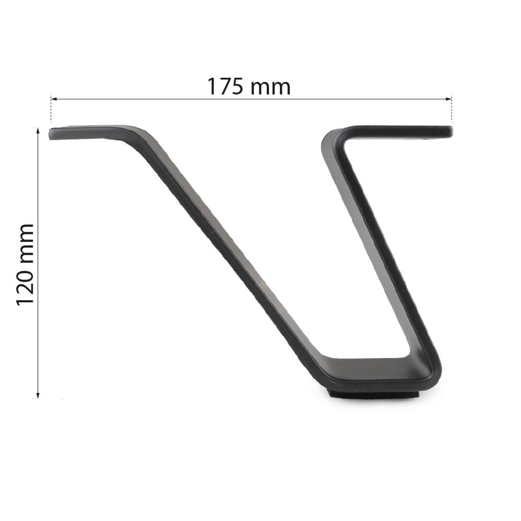 Möbelfuß Metall 120 mm schwarz matt – modernes Sofa Bein, Tischbein, Schrankfuß [1 Stück]