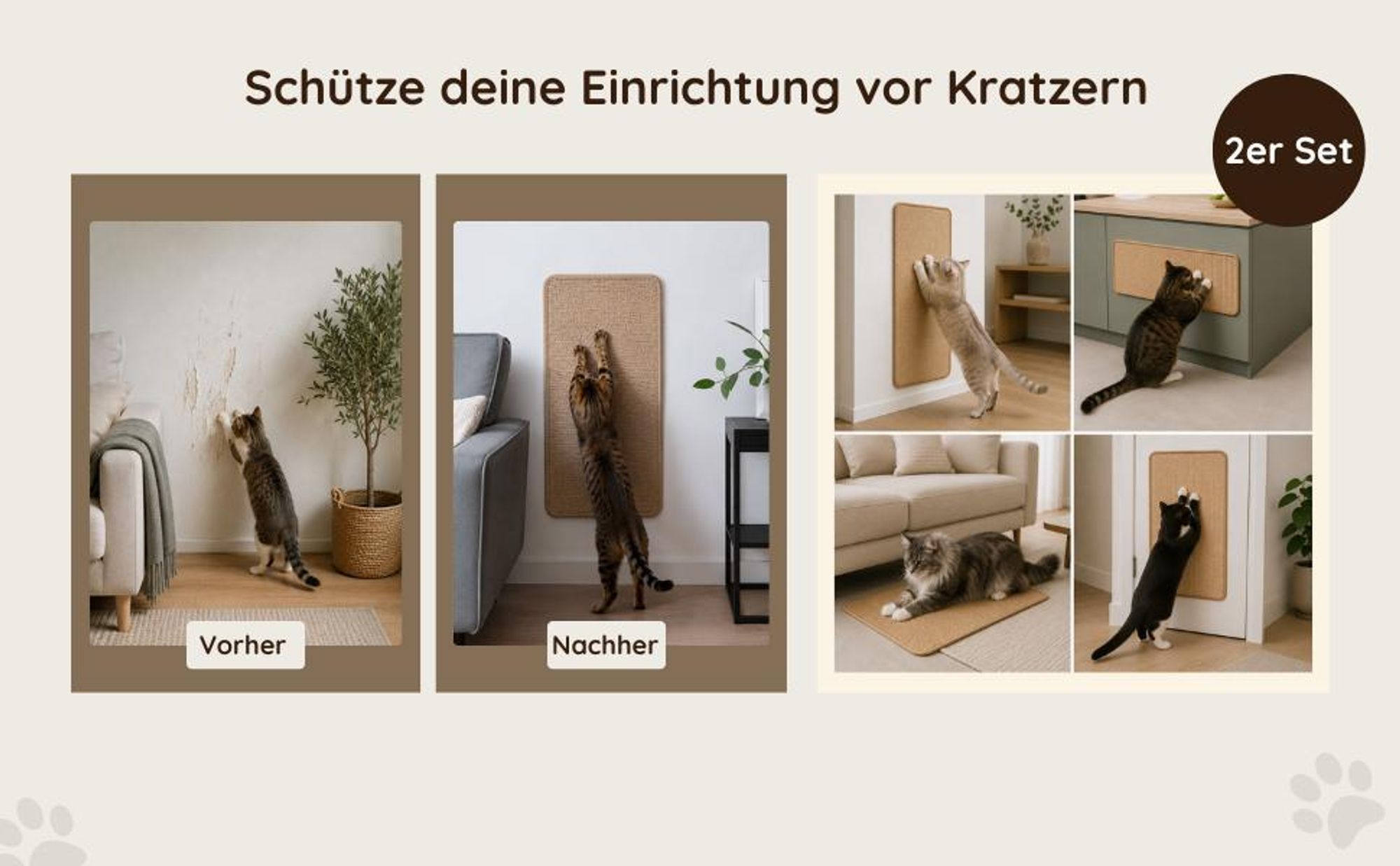 Verschiedene Anwendungen der TATZIO Kratzmatte