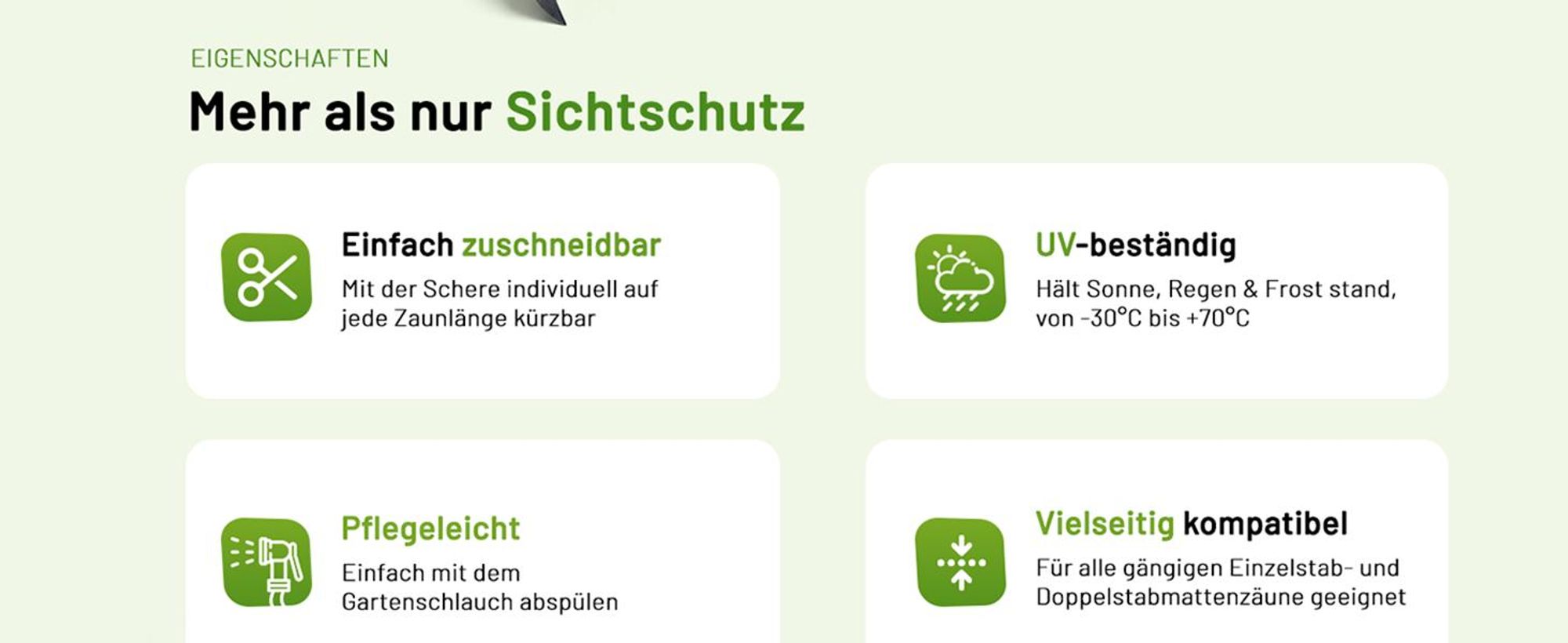 Fepro® PVC Sichtschutzstreifen Zaunfolie Sichtschutz Doppelstabmatten 35m, Grau
