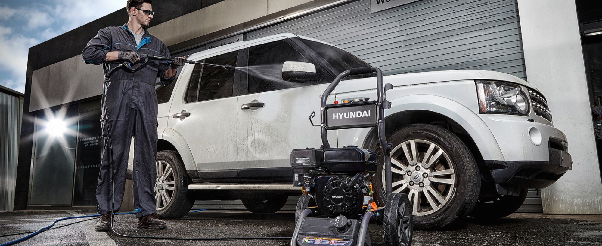 HYUNDAI Benzin-Hochdruckreiniger HYW3400P (5 PS, 234bar, 540 l/h, 4-Takt, 10m Schlauch)