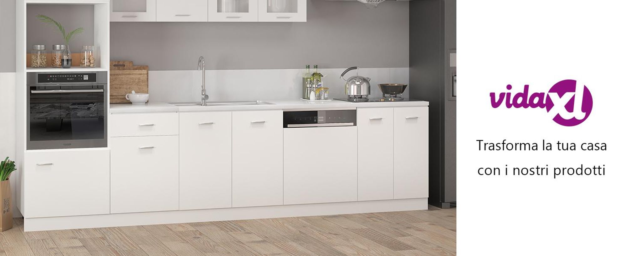 Cassettiera bianca 40x46x81,5 cm in materiale ligneo