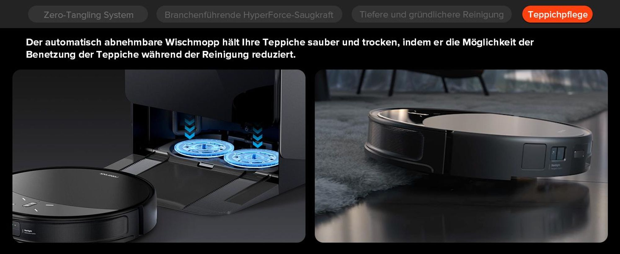 Roborock Saros 10R Staubsauger Roboter mit Wischfunktion, 22.000 Pa(Upgrade von S8 MaxV Ultra), 80 °C Heißwasser-Moppwäsche, 7,98cm Slim Design