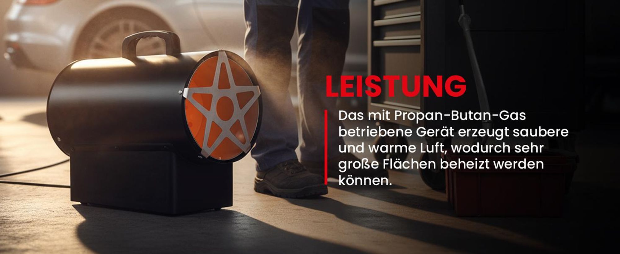 Starke Gasheizgebläse mit Druckregler und Thermostat