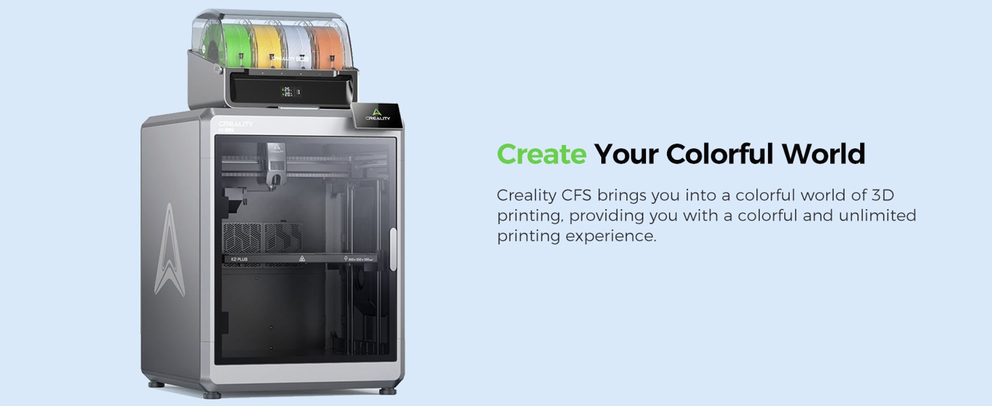 Creality CFS: 3D-Drucker Filament system, Multicolor, unterstützt 4 parallele Geräte für 16 Farbdrucke, Kompatibel mit K2 Plus 3D-Drucker