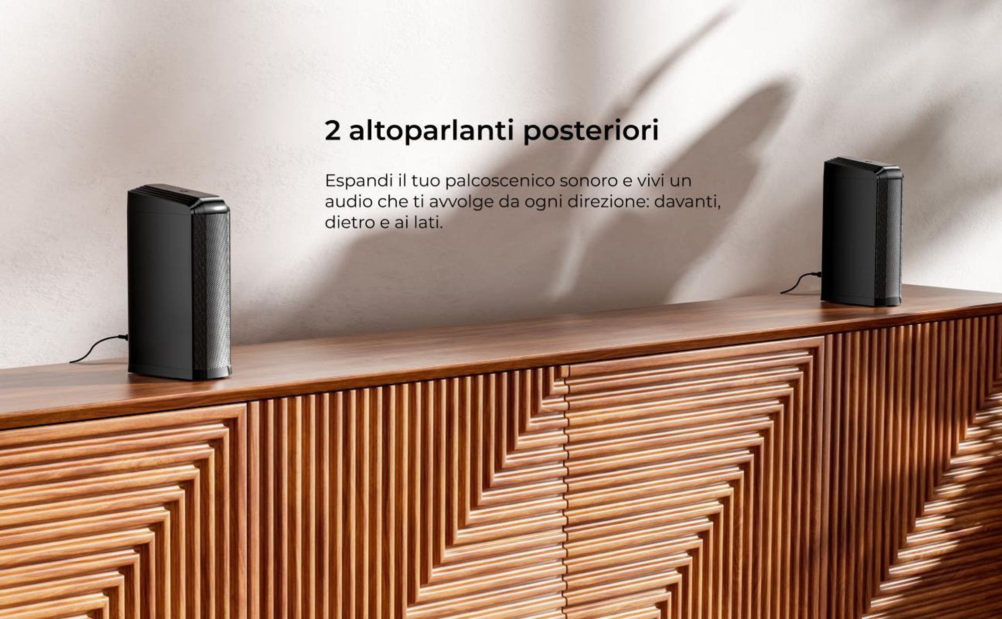 ULTIMEA Soundbar staccabile a 7,1 canali con luce RGB, sistema audio surround virtuale con subwoofer, 2 diffusori surround, 410 W