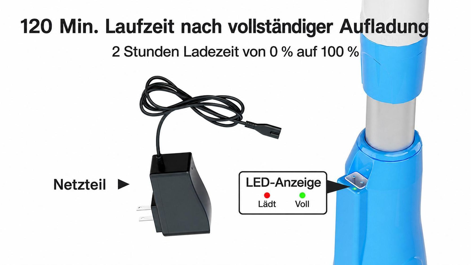 3-in-1 Kabelloser Poolstaubsauger, Wiederaufladbares Pool-Staubsauger-Set, Sonstiges Poolzubehör Mit Blattnetz -Kit,für Sand und Schmutz,0.23l,Blau