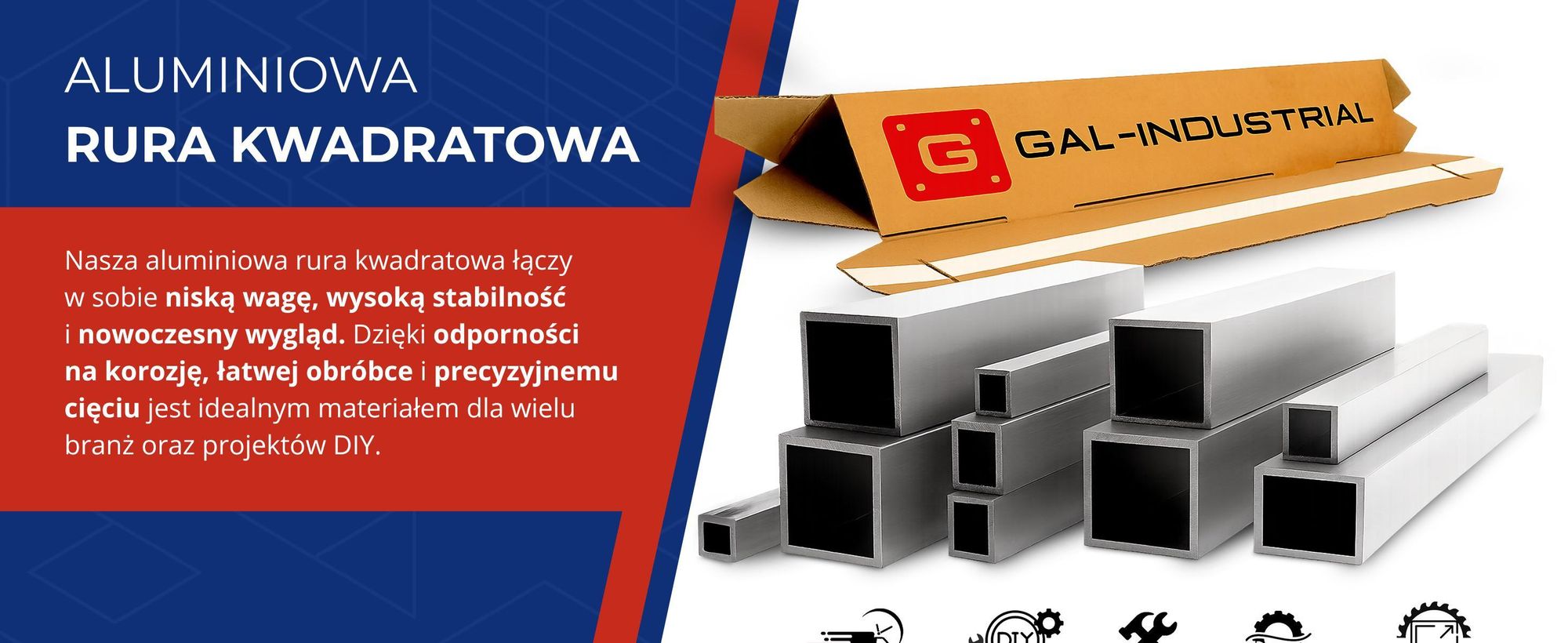 Profil Aluminiowy 15x15x1 mm 100 cm Rura Kwadratowa Aluminium Na wymiar