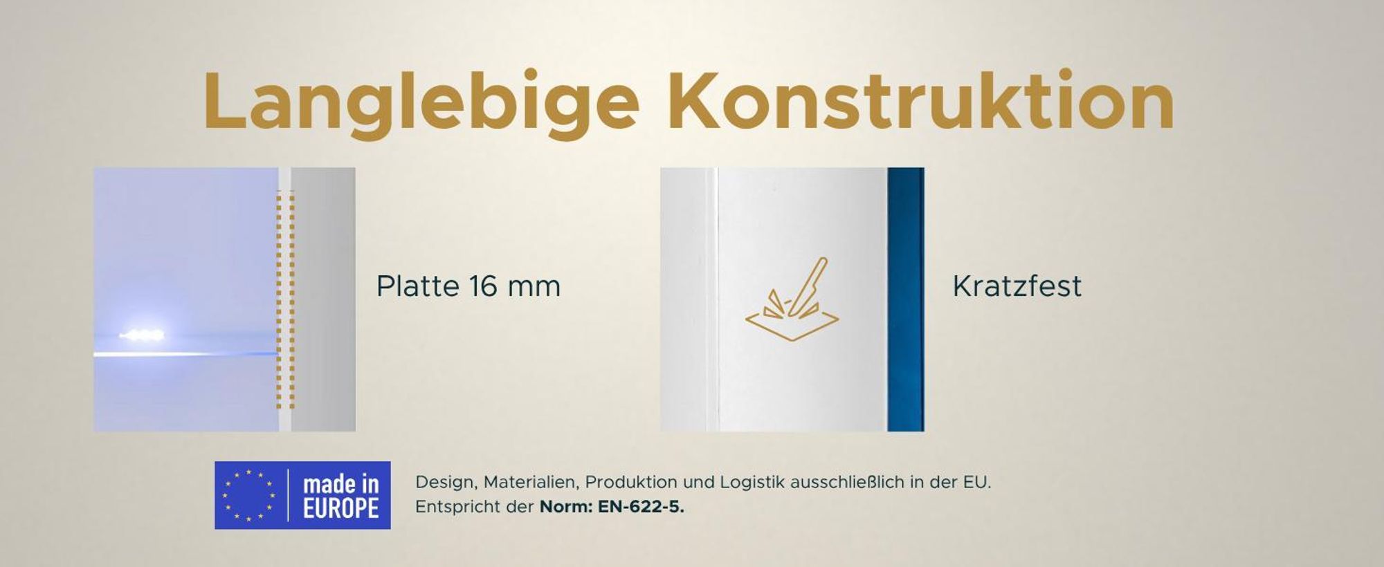 Komodee, Vitrine Schrank Alessandria, Schwarz/Schwarz, Breite 60cm x Höhe 192cm x Tiefe 42cm, 3 Glasböden, 1 Regal aus laminierter Platte, für Wohnzimmer, Schlafzimmer, LED Blau