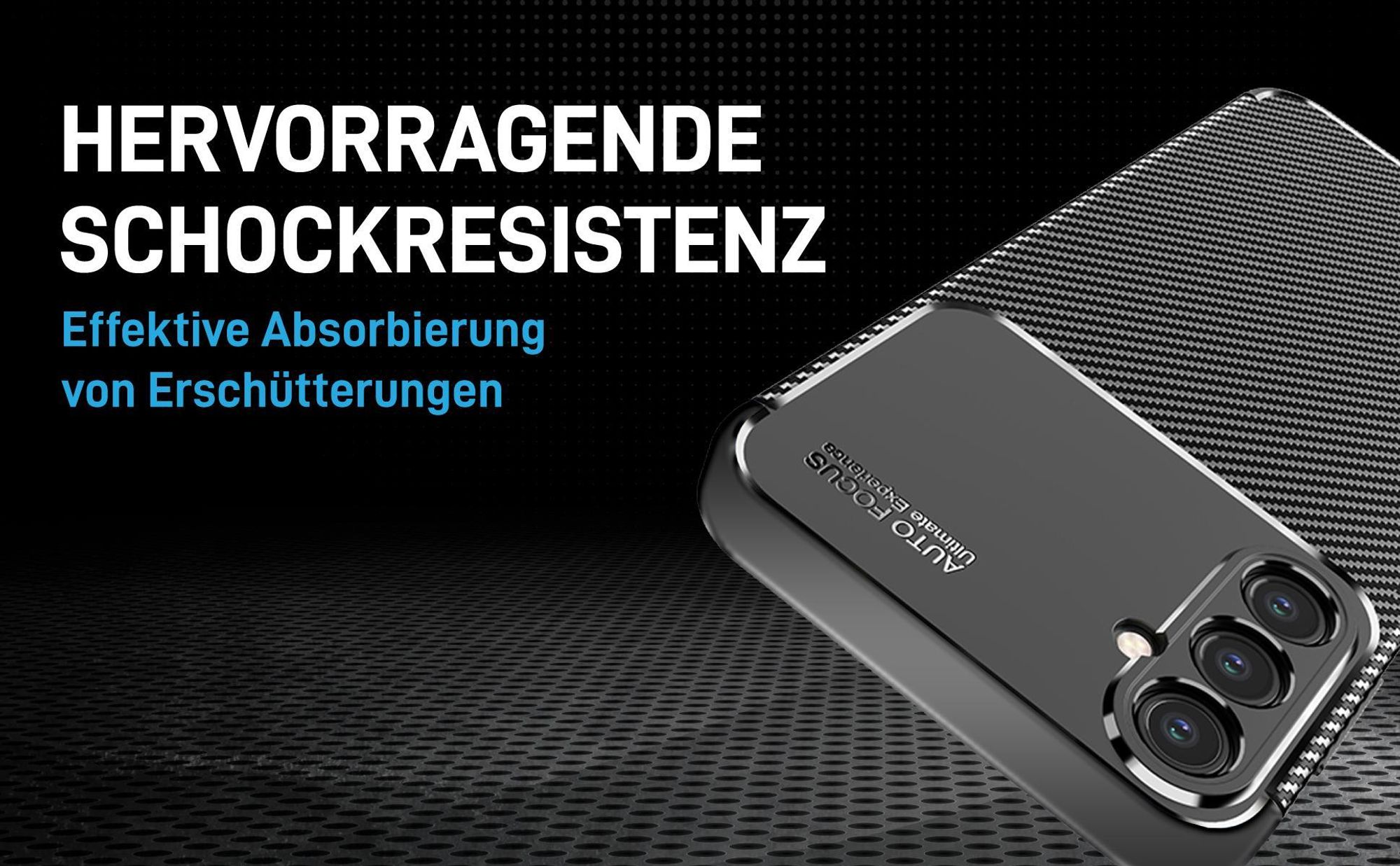Schwarze Hülle für Samsung Galaxy S24 mit Aufprallschutz