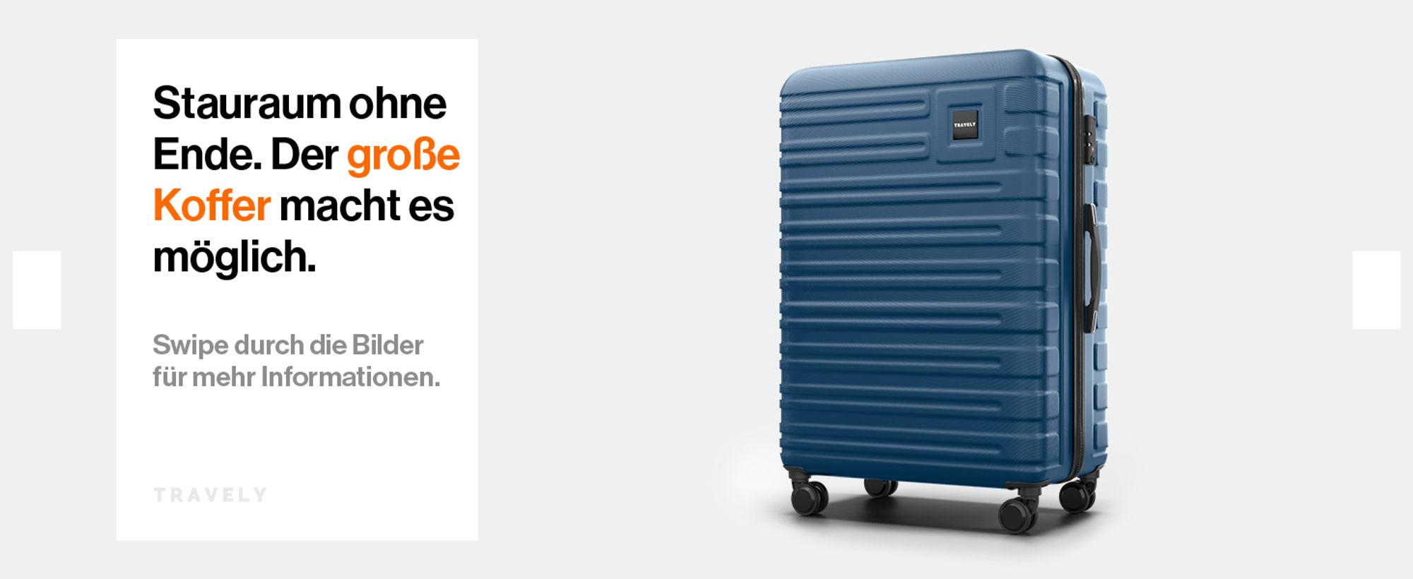 TRAVELY Premium Koffer Set: 77cm, 67cm & 55cm Handgepäck Koffer in einem Set, sehr robuste Reisekoffer mit sanften Rollen & TSA Schloss, Reisekoffer, Koffer & Trolleys
