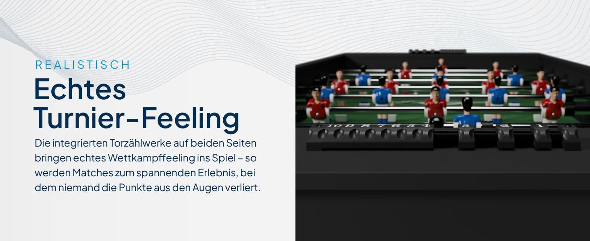 Artsport Tischkicker ProKick - Kickertisch mit Torzähler – Schwarz