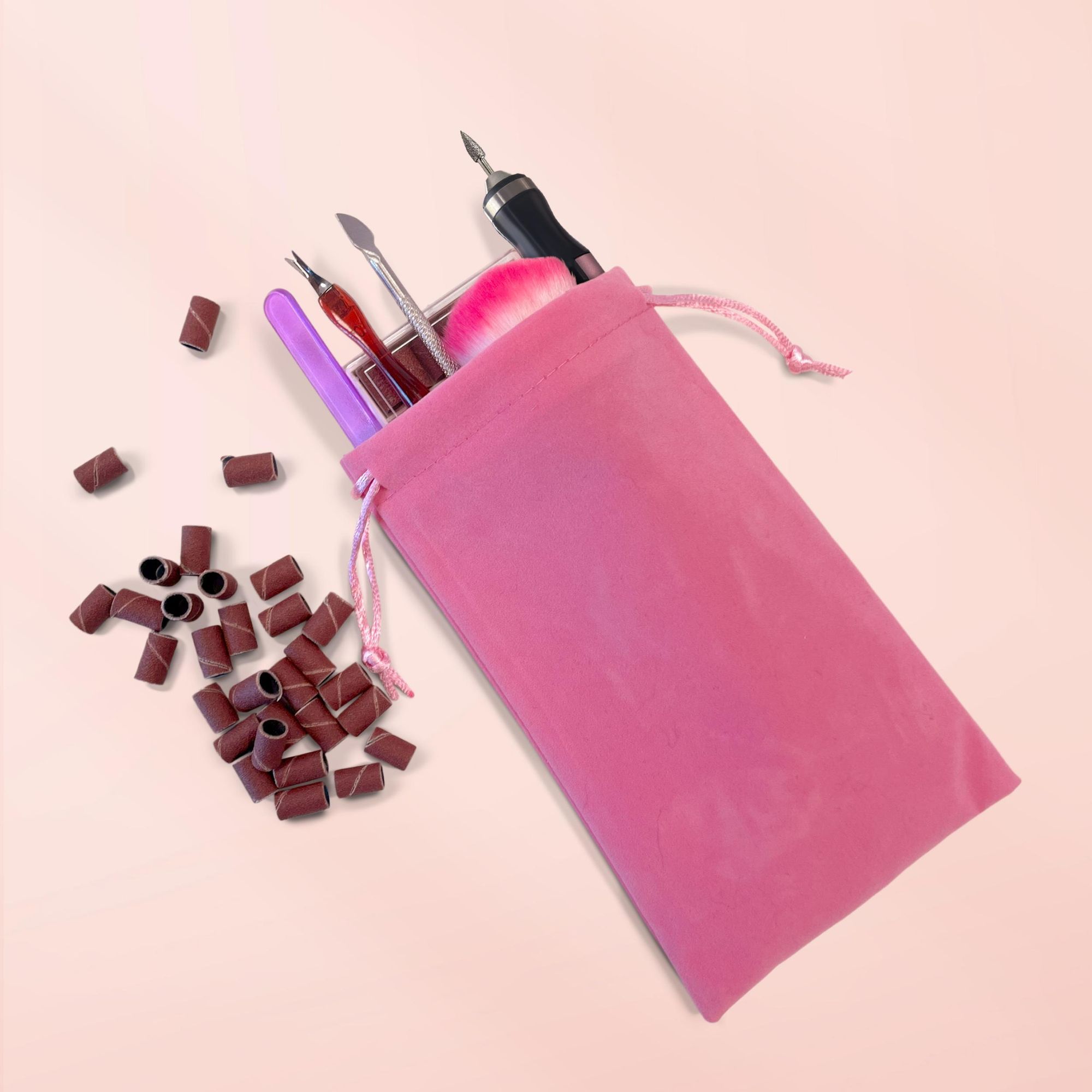 Vulpes Goods Elektrische Nagelfräser, Maniküre und Pediküre Set, Nagelfeile, Drahtlos & Aufladbar, Nagelpfeile, 11 Nagelfräser-Bits, 96 Schleifrollen