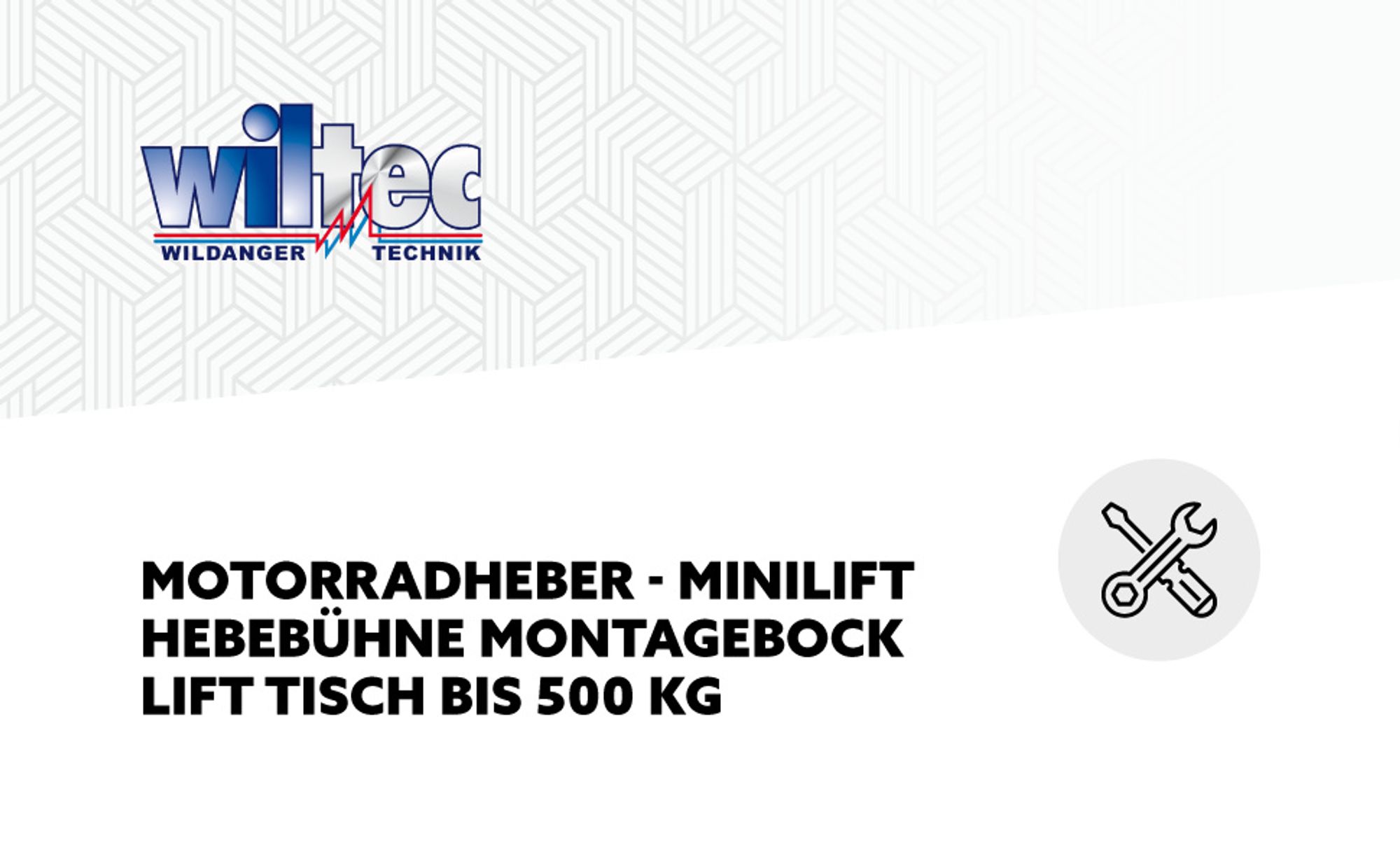 Wiltec Motorradheber für bis zu 500kg mit 150-480mm Arbeitshöhe, Hebebühne für Motorrad, ATV und Quad Montagebock für Reparaturen