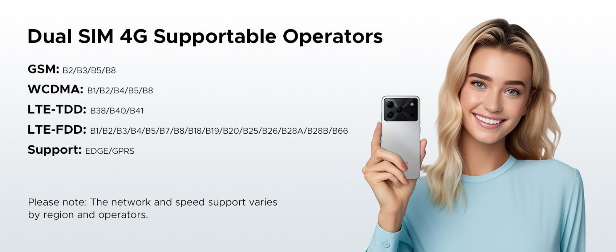 DOOGEE Note 56, chytrý telefon, Android 16, 6,56" displej s obnovovací frekvencí 90 Hz, rozlišení HD+, baterie 6150 mAh, 24 GB RAM + 64 GB interní paměti, podpora 4G, dual SIM, 8MP fotoaparát, rozpoznávání obličeje, podpora OTG, bez smlouvy