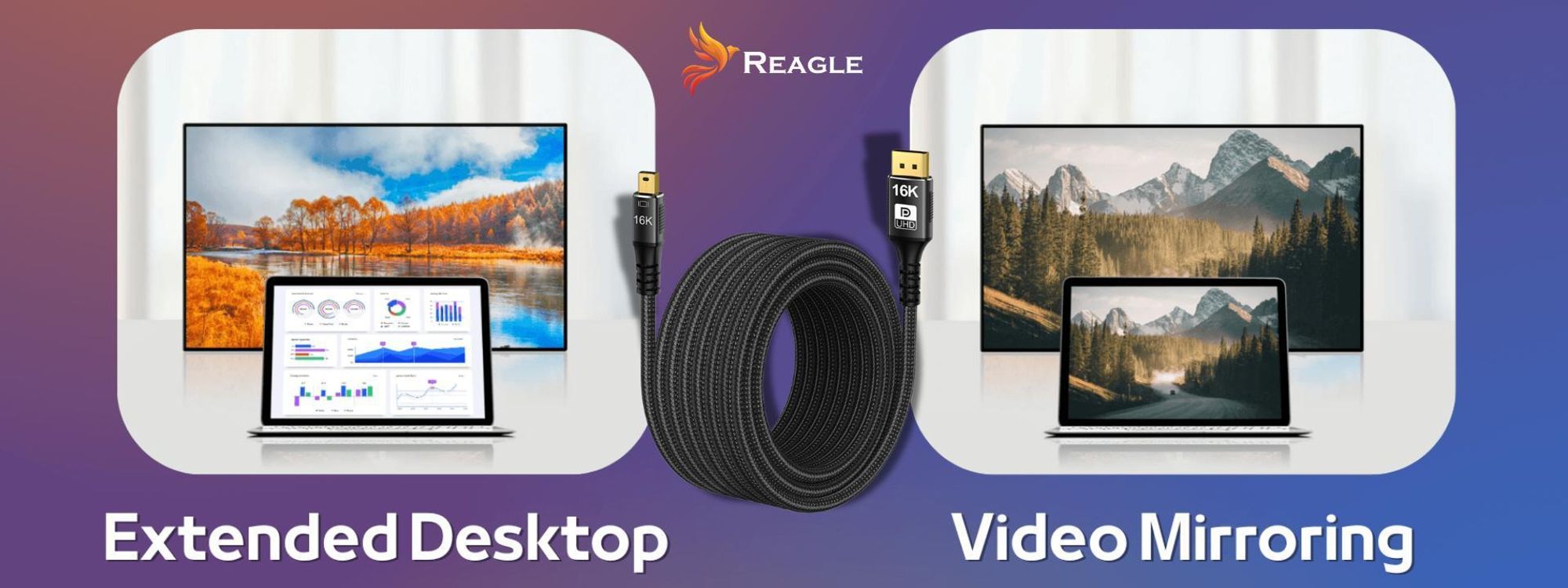 MINI DisplayPort Ultra zu DP 2.1 16K 8K 4K@240Hz THUNDERBOLT 1M Kabel