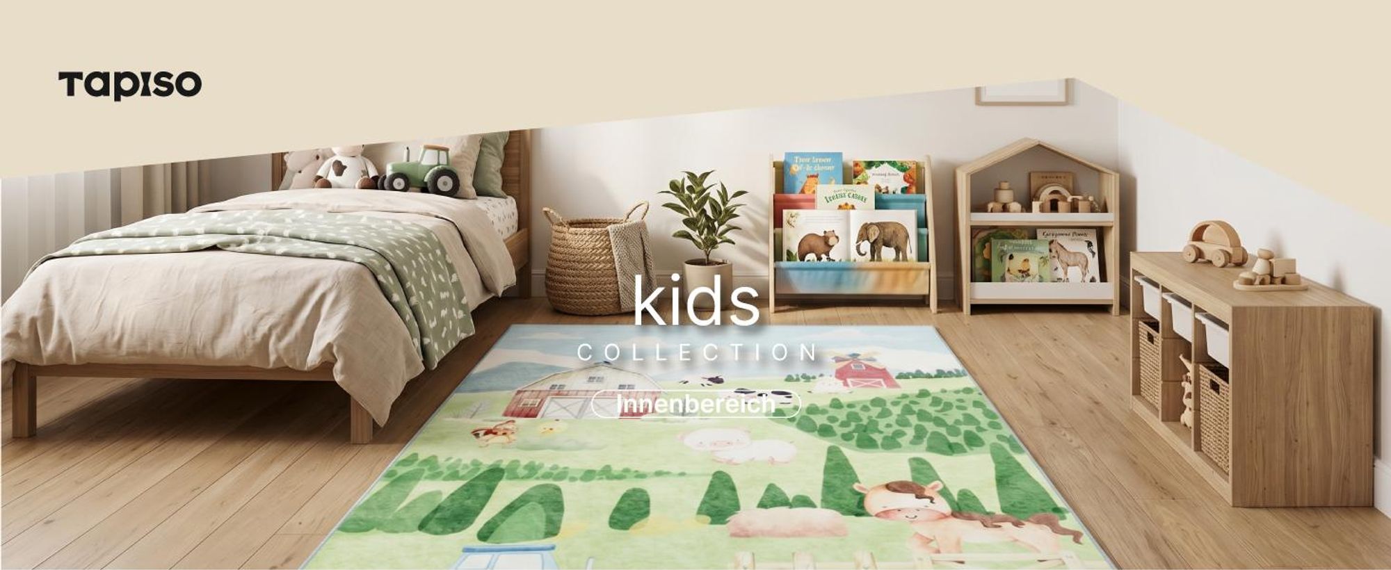 TAPISO KIDS Kinderteppich Rutschhemmend 140 x 200 cm